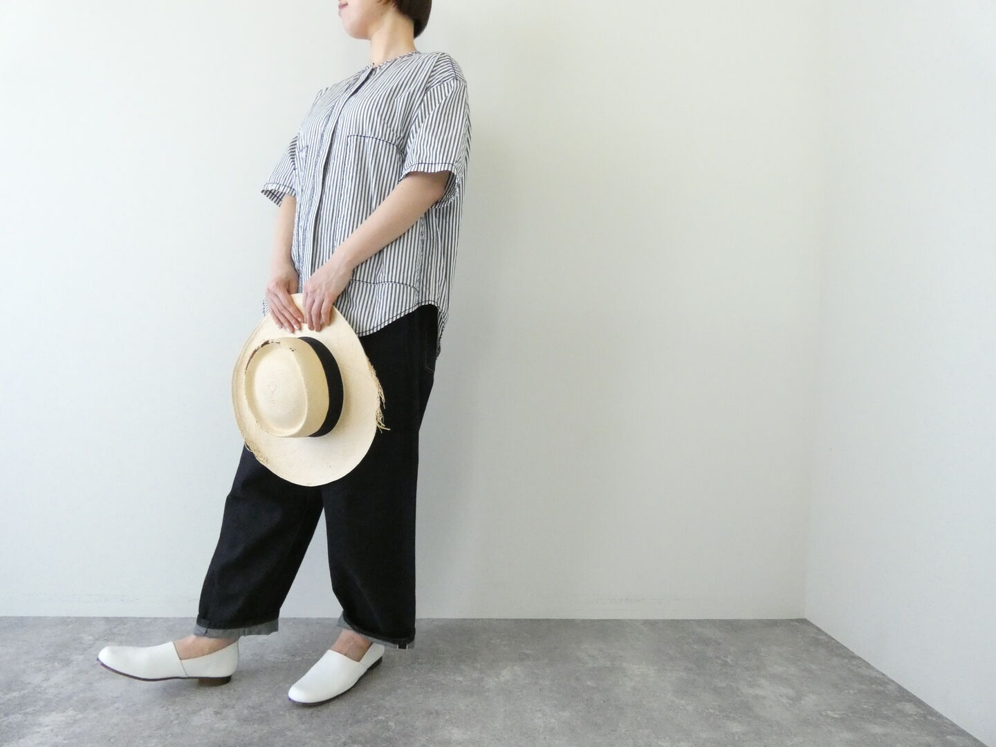 homspun(ホームスパン) タイプライター　比翼ブラウスの商品画像1