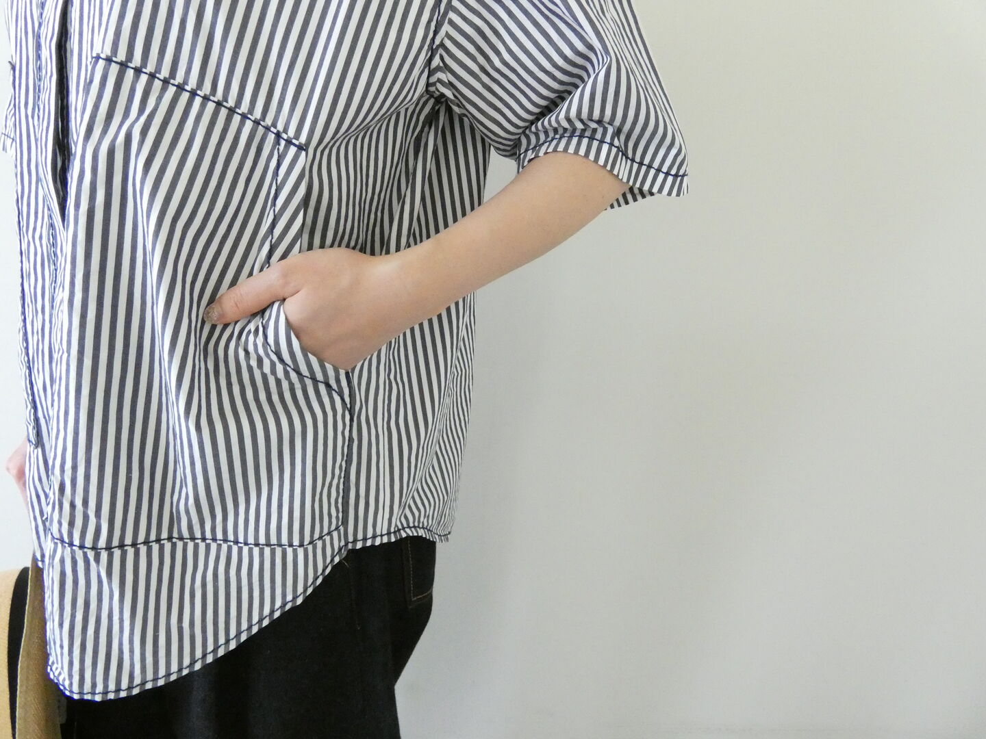 homspun(ホームスパン) タイプライター　比翼ブラウスの商品画像5