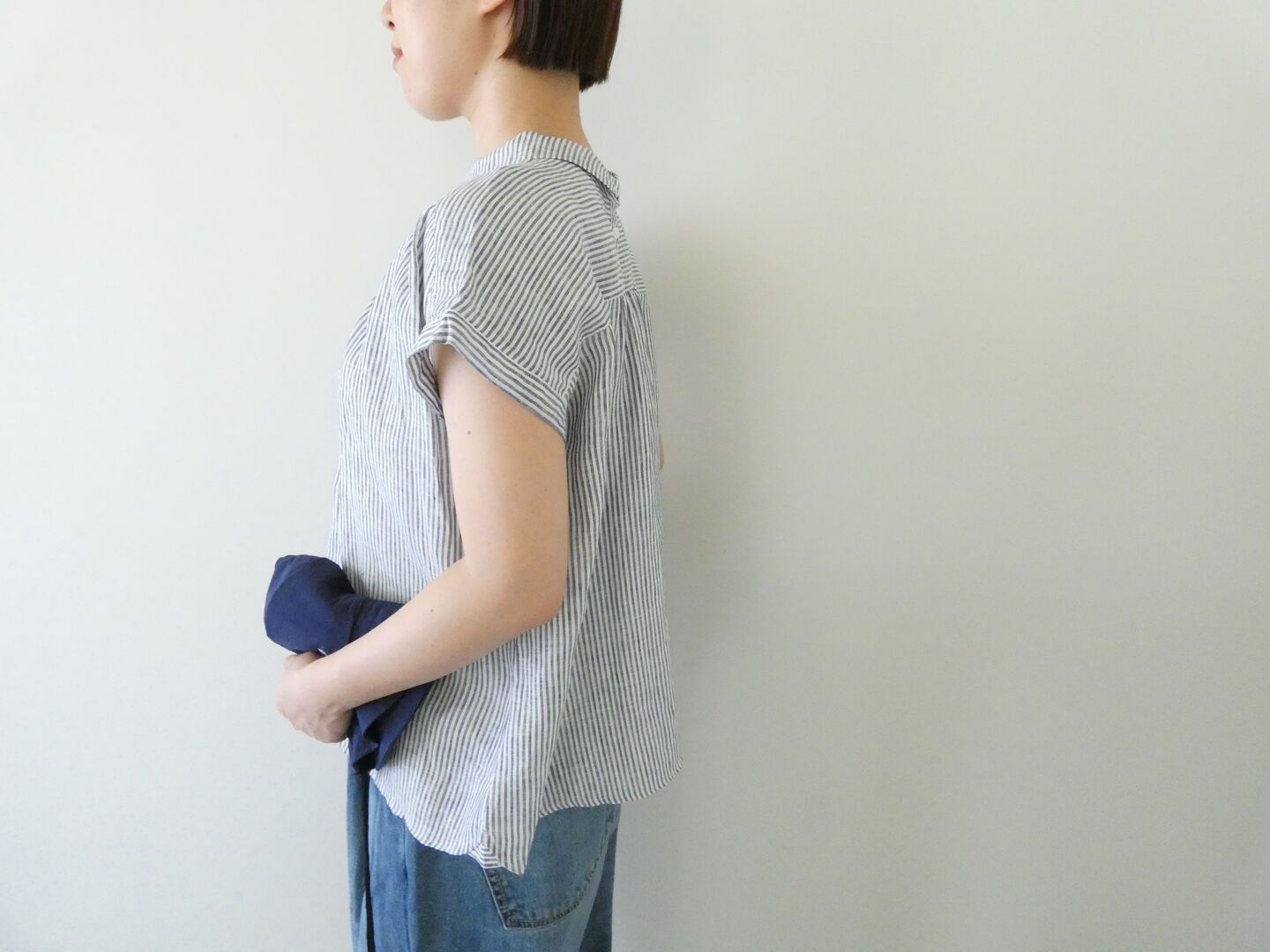 ina(イナ) フレンチリネン肩ヨーク衿付き2WAYブラウスの商品画像7