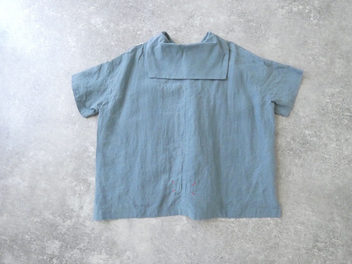 快晴堂(かいせいどう) Girl's ベルギーリネンの大きな水玉 セーラーズシャツの商品画像12