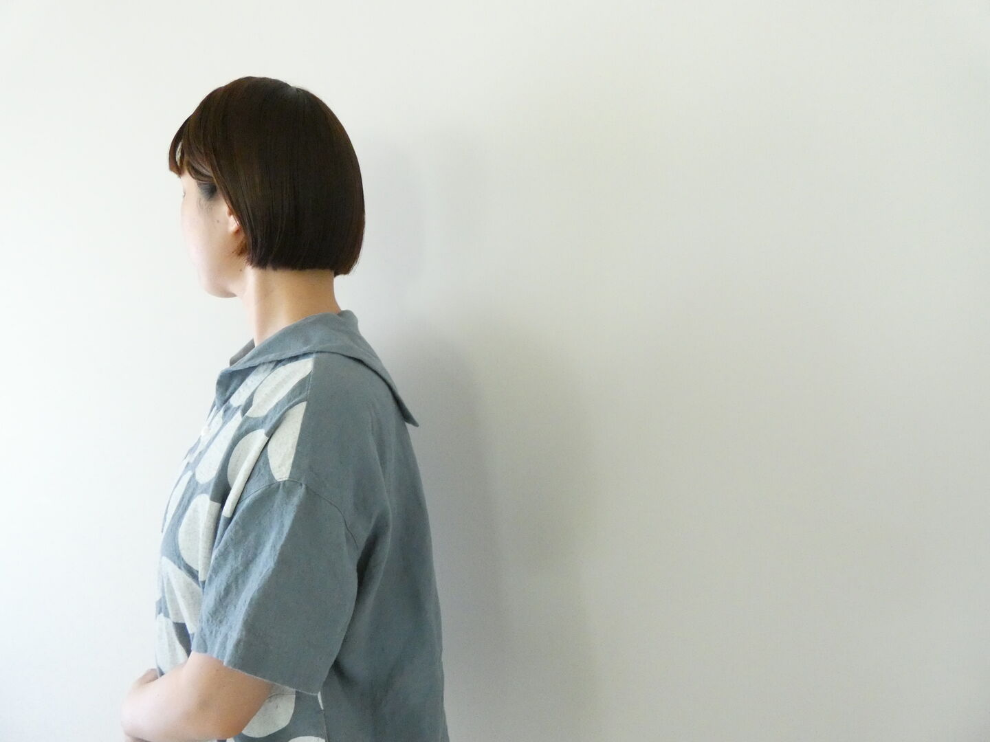 快晴堂(かいせいどう) Girl's ベルギーリネンの大きな水玉 セーラーズシャツの商品画像17
