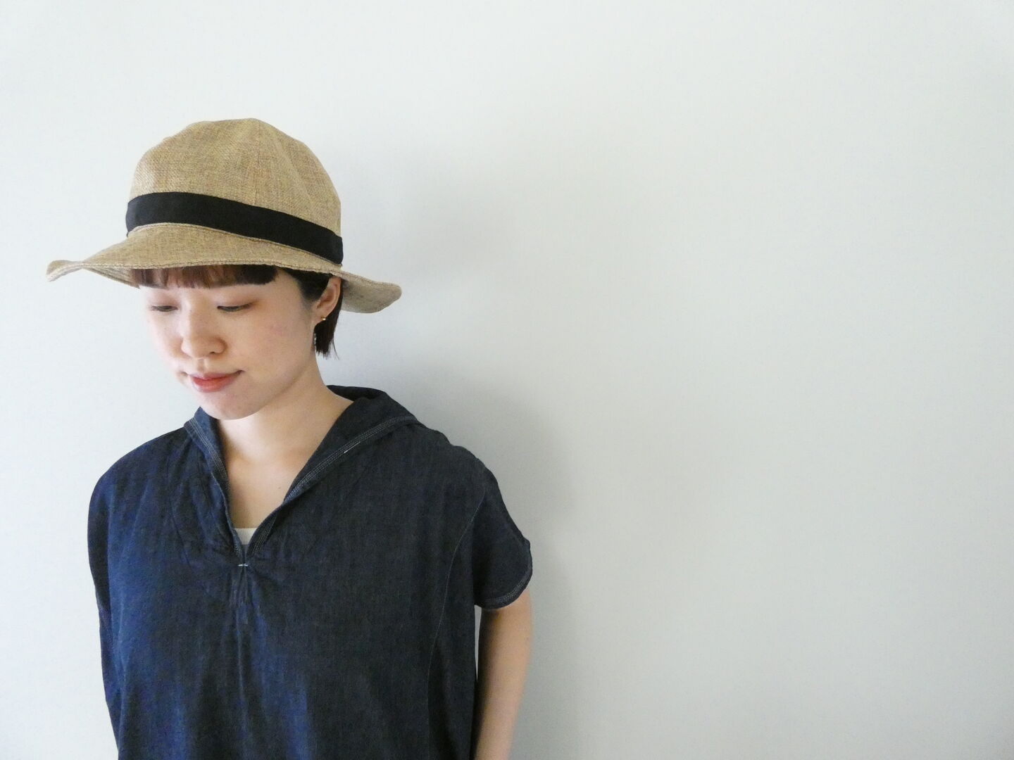 快晴堂(かいせいどう) Girl's・マルチシーズン/6オンスデニム Wide脇切り替えセーラー衿ワンピースの商品画像2