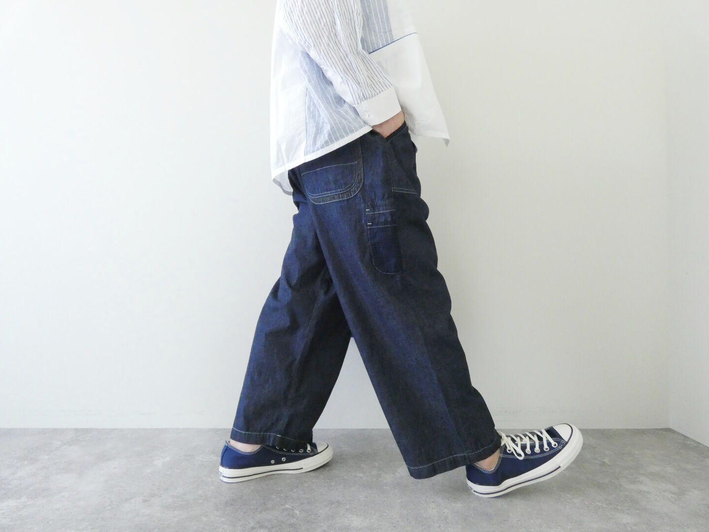 快晴堂(かいせいどう) Girl's・マルチシーズン/6オンスデニム 後ろWポケットパンツの商品画像9