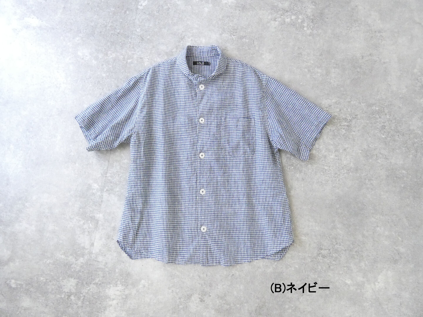 LOLO(ロロ) 丸襟スタンダードリネンギンガムシャツの商品画像28