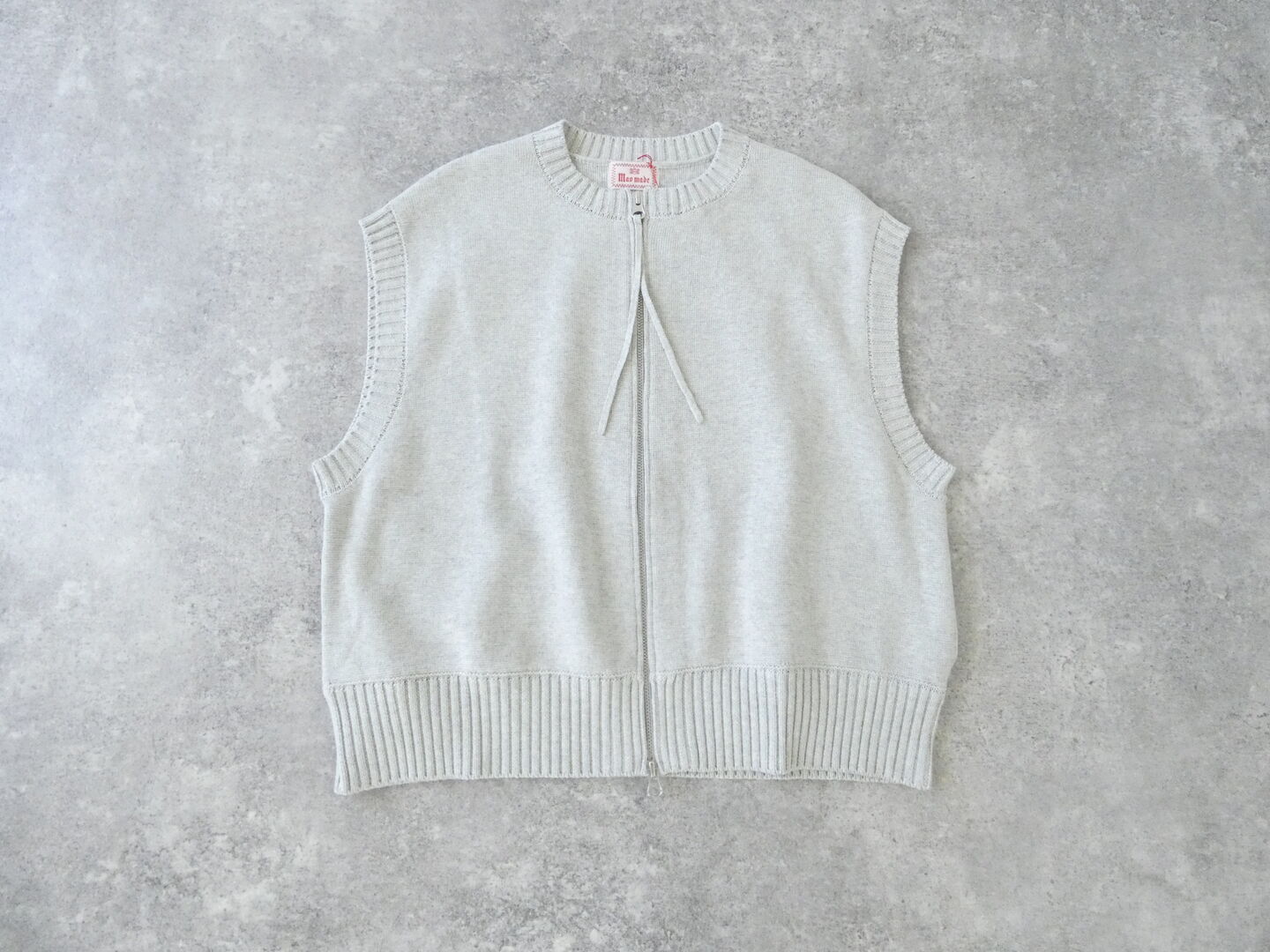 mao made(マオメイド) やわらかコットンミラノリブ風 異ゲージリブWジップベストの商品画像3