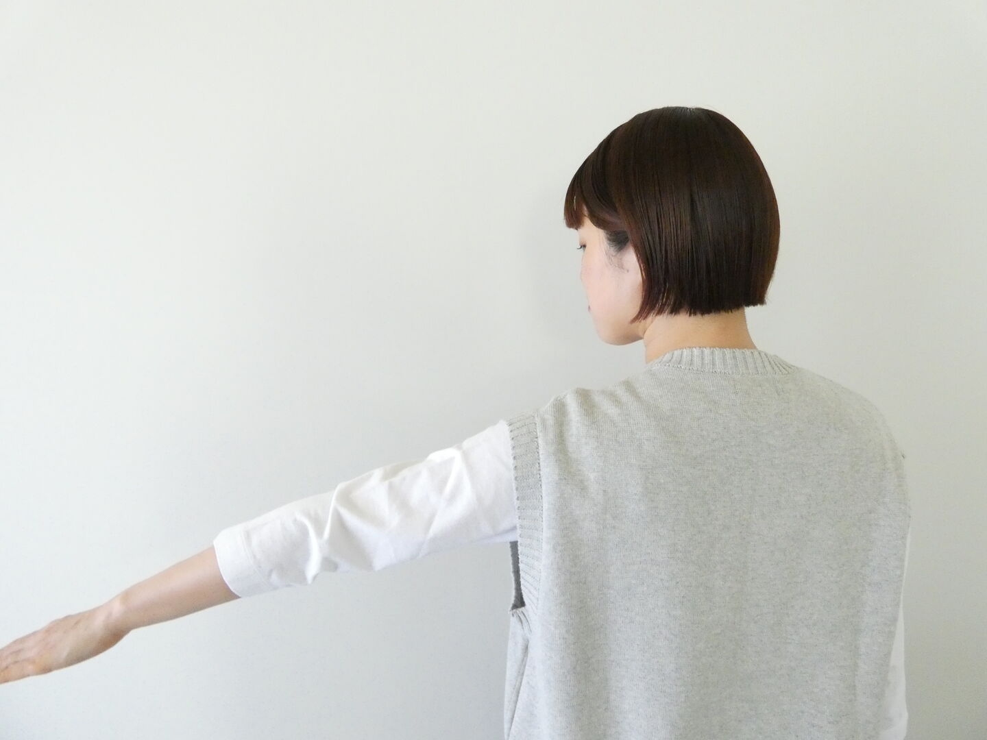 mao made(マオメイド) やわらかコットンミラノリブ風 異ゲージリブWジップベストの商品画像7