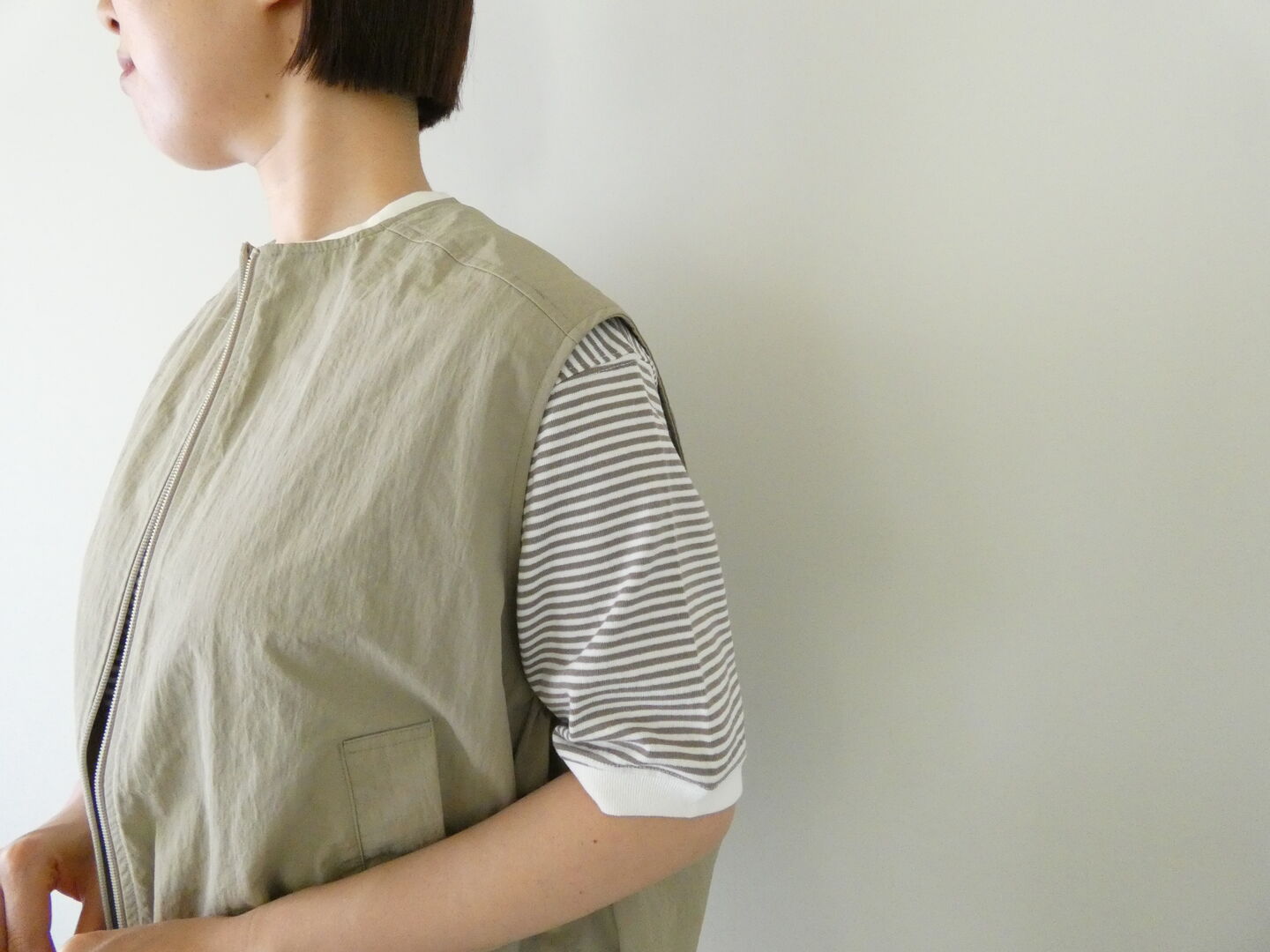 mao made(マオメイド) ヴィンテージウェザーバルーンシルエットZIP UPベストの商品画像4