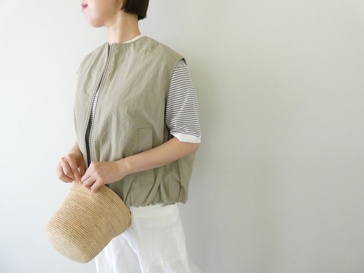 mao made(マオメイド) ヴィンテージウェザーバルーンシルエットZIP UPベストの商品画像8