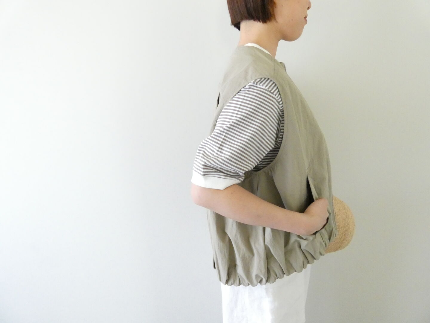 mao made(マオメイド) ヴィンテージウェザーバルーンシルエットZIP UPベストの商品画像9