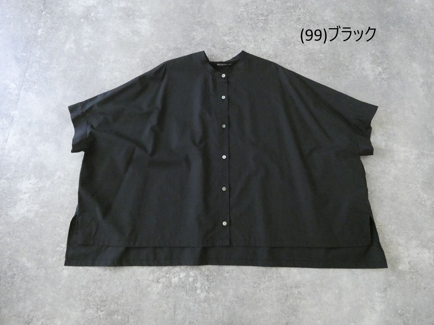 mizuiro ind(ミズイロインド) ハーフスリーブスタンドカラーワイドシャツの商品画像28