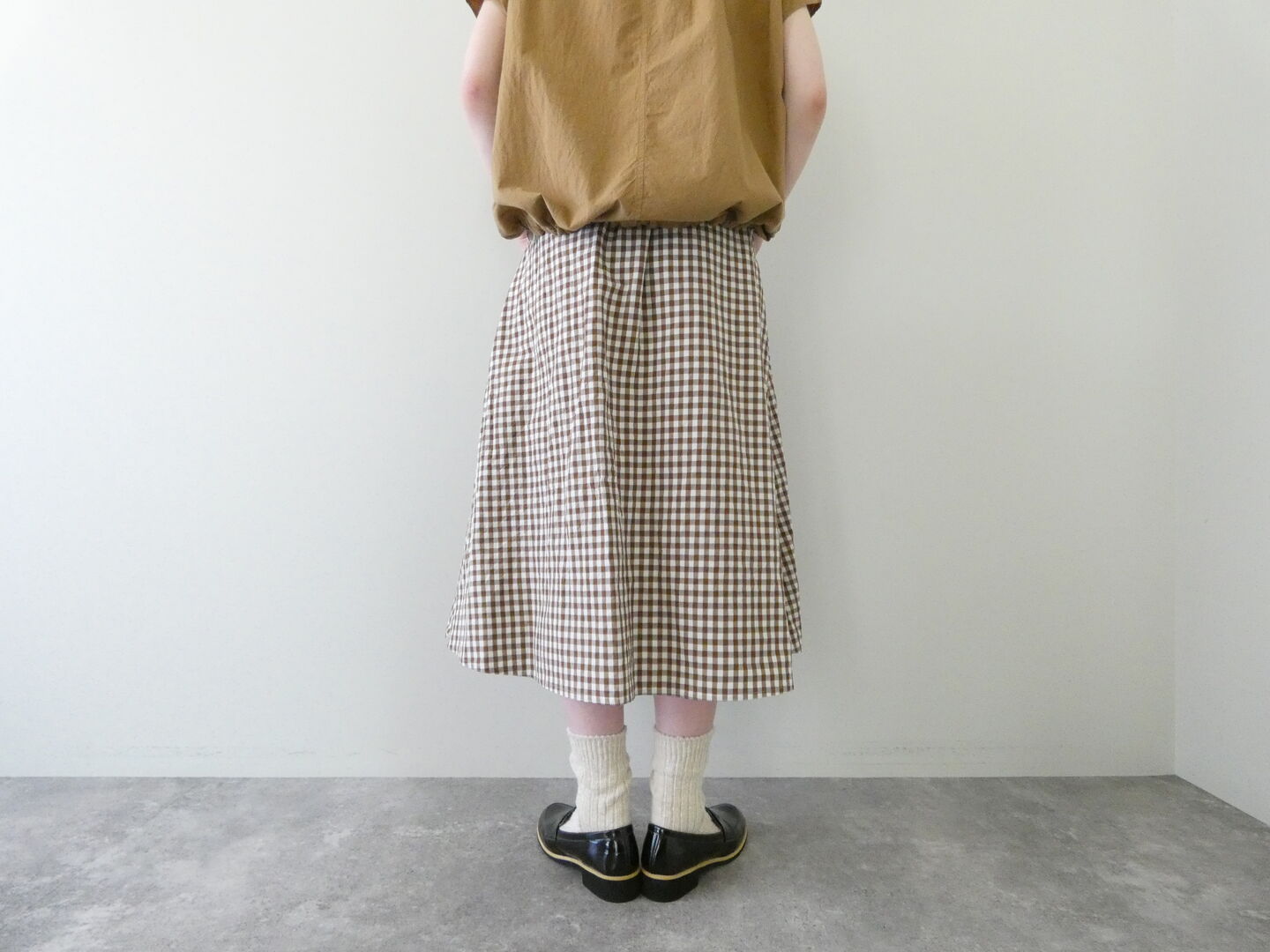 R＆D.M.Co-(オールドマンズテーラー) GINGHAM CHECK STRING GUM SKIRTの商品画像10