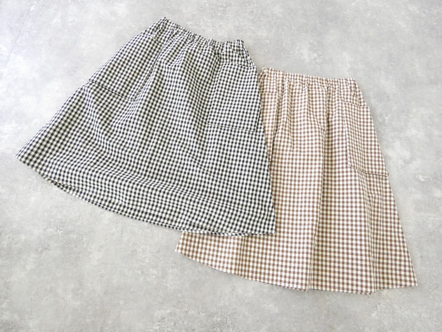 R＆D.M.Co-(オールドマンズテーラー) GINGHAM CHECK STRING GUM SKIRTの商品画像3