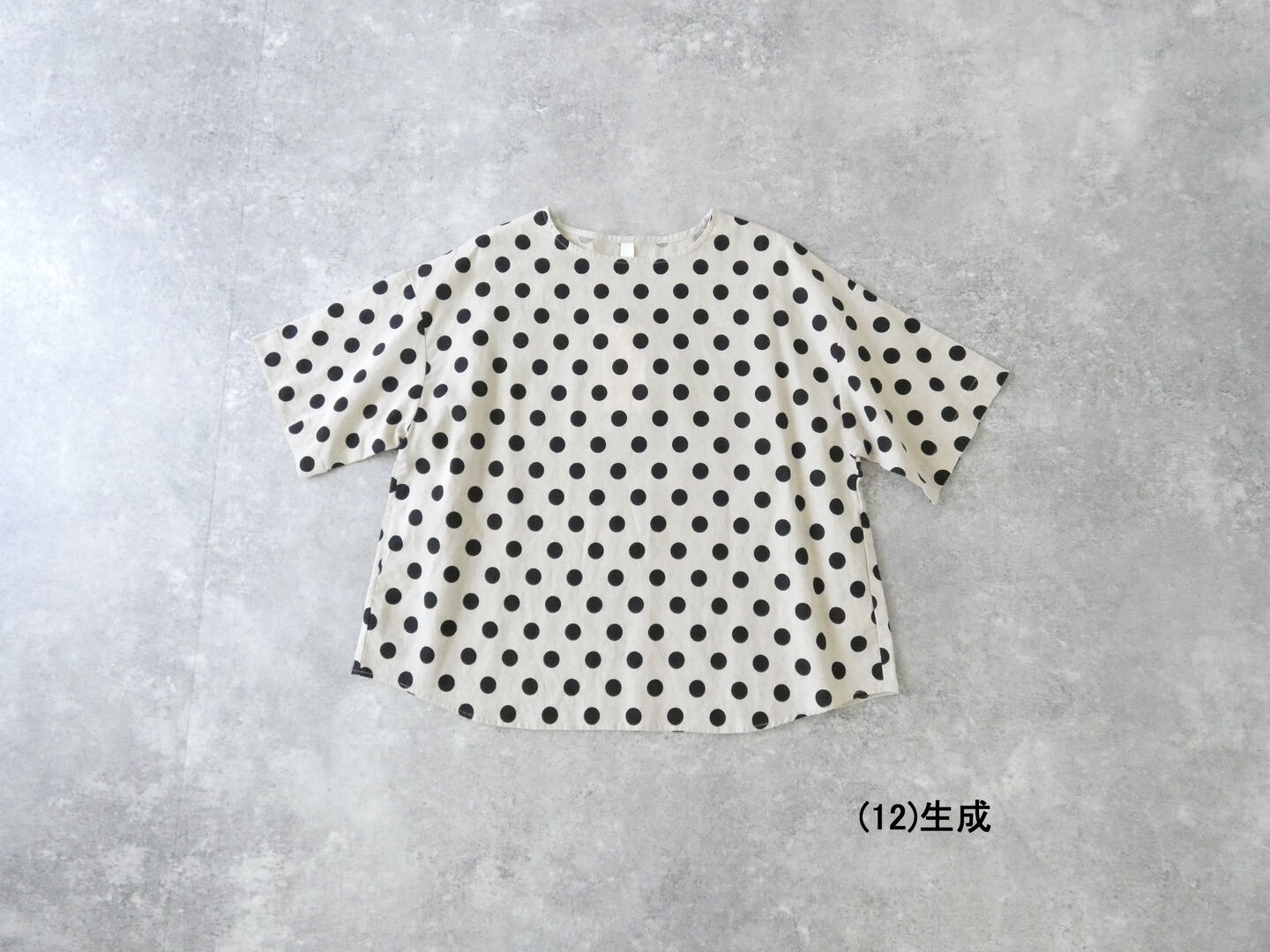 prit(プリット) 20/1リネンコットンシーチングドットプリント 5分袖プルオーバーの商品画像10