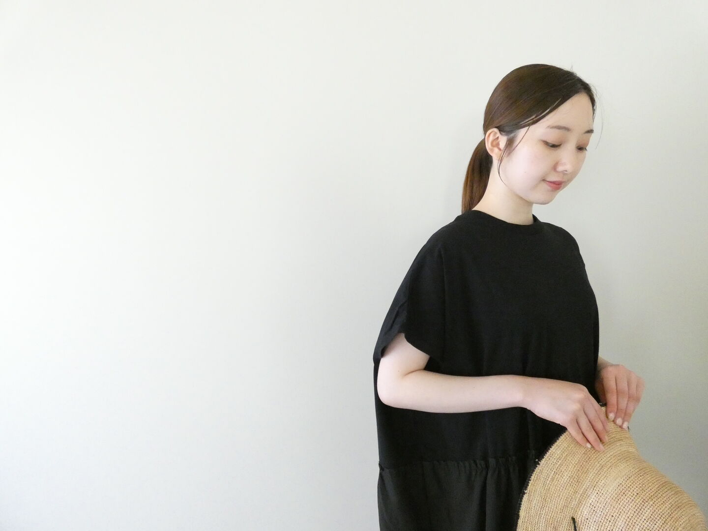 sabbatum(サバタム) 天竺バイファブリックロングワンピースの商品画像5