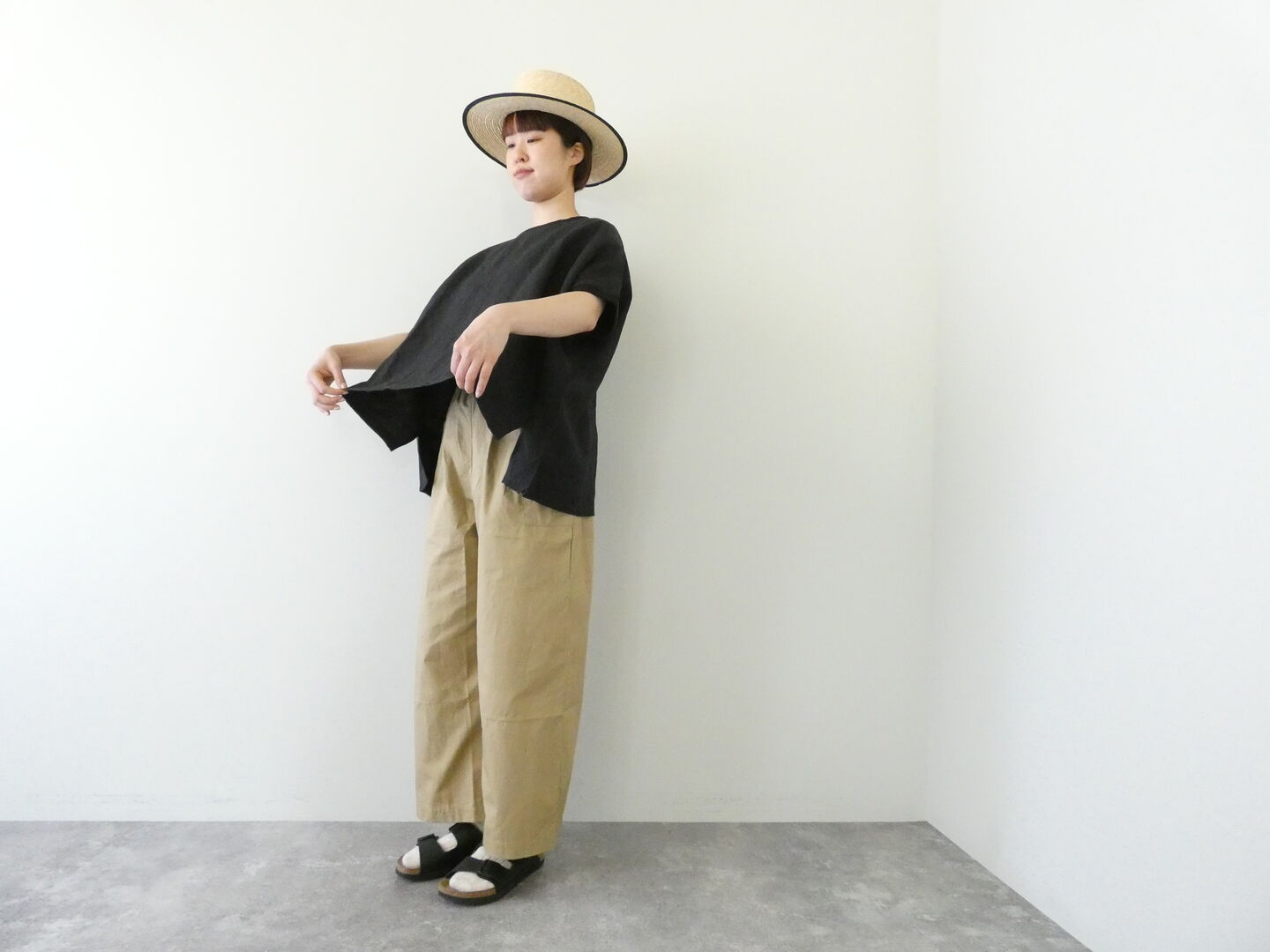 ORDINARY FITS(オーディナリーフィッツ) LINEN WIDE PULLOVER TEEの商品画像2