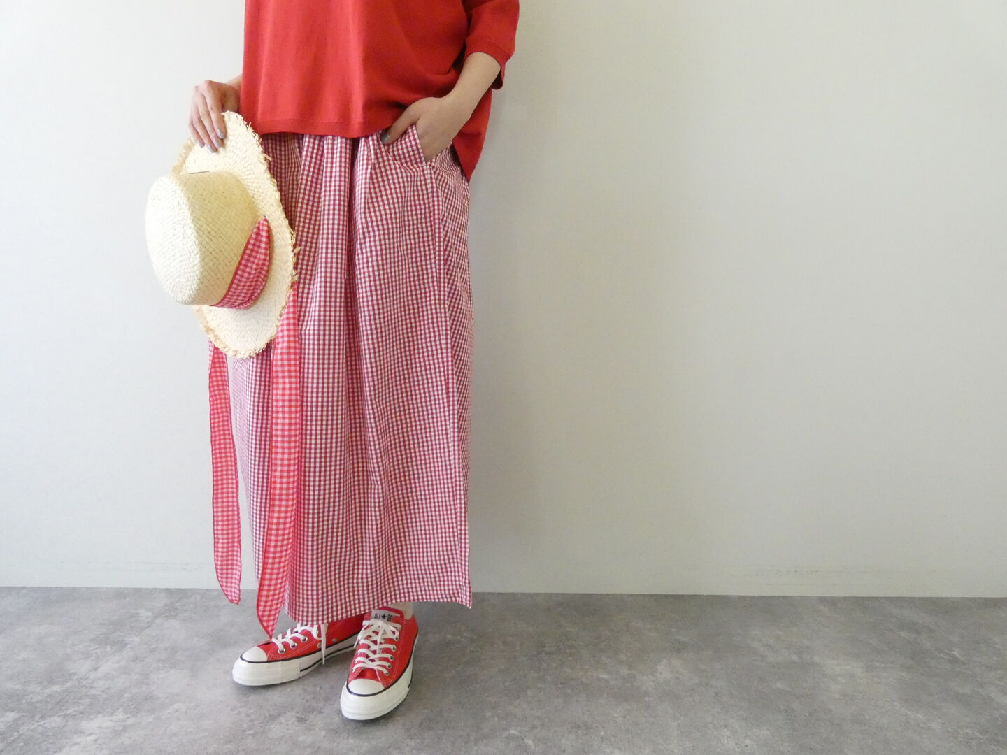 Hands of creation(ハンズオブクリエイション) peru pima cotton checkキュロットスカートの商品画像2