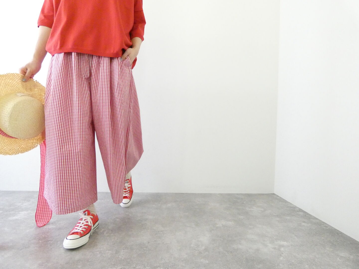 Hands of creation(ハンズオブクリエイション) peru pima cotton checkキュロットスカートの商品画像4