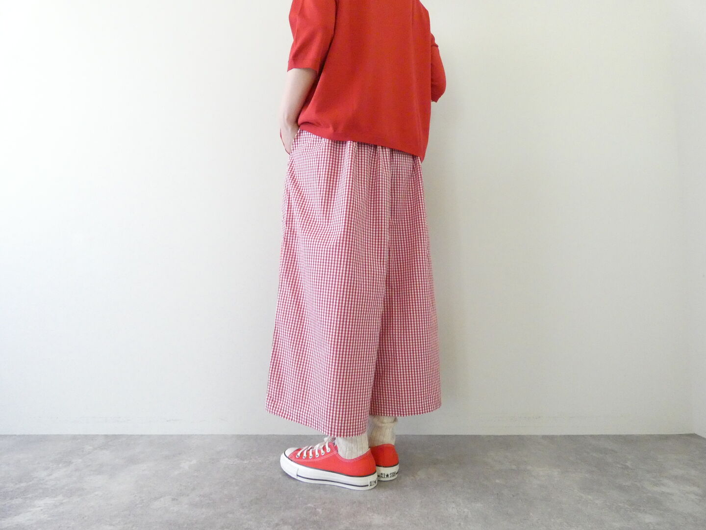 Hands of creation(ハンズオブクリエイション) peru pima cotton checkキュロットスカートの商品画像5