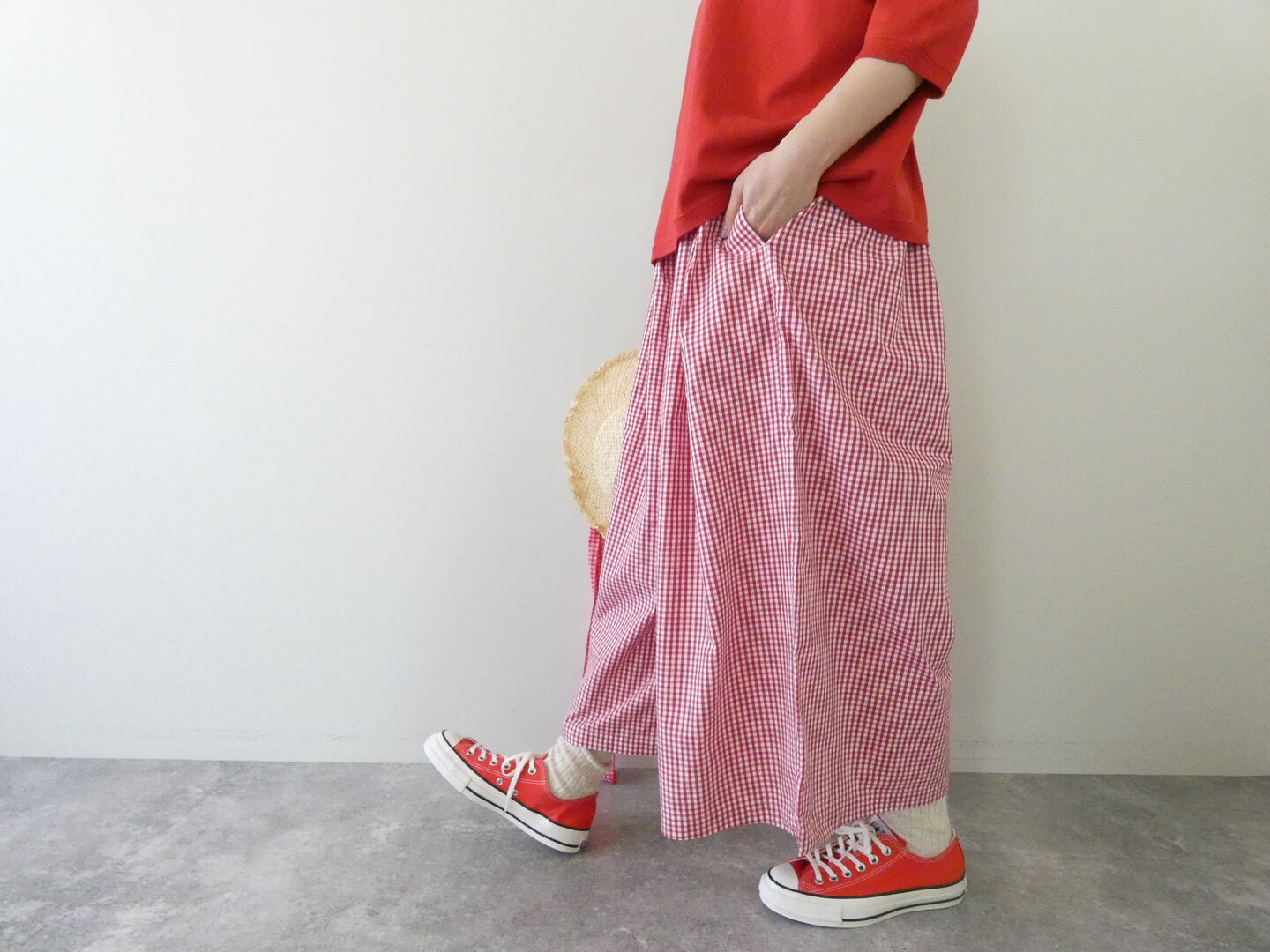 Hands of creation(ハンズオブクリエイション) peru pima cotton checkキュロットスカートの商品画像6