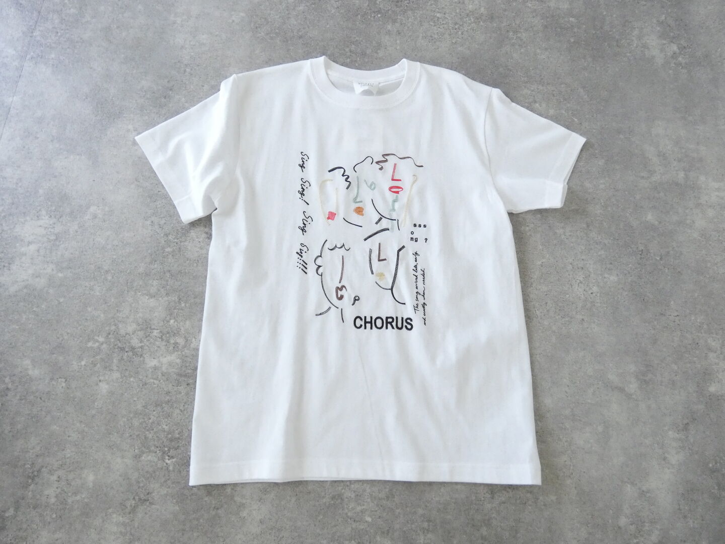 yuni(ユニ イズ ライク ア フラワー トゥー ミー) CHORUSエンブロイダリーTシャツの商品画像3