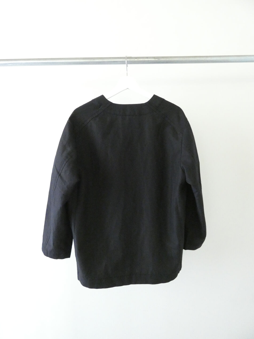 homspun(ホームスパン) ウールリネンノーカラージャケットの商品画像12