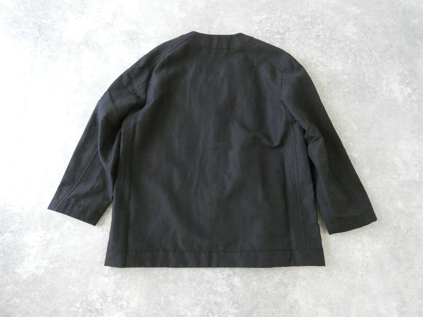 homspun(ホームスパン) ウールリネンノーカラージャケットの商品画像13