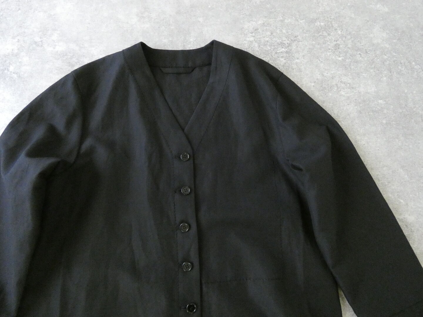 homspun(ホームスパン) ウールリネンノーカラージャケットの商品画像21