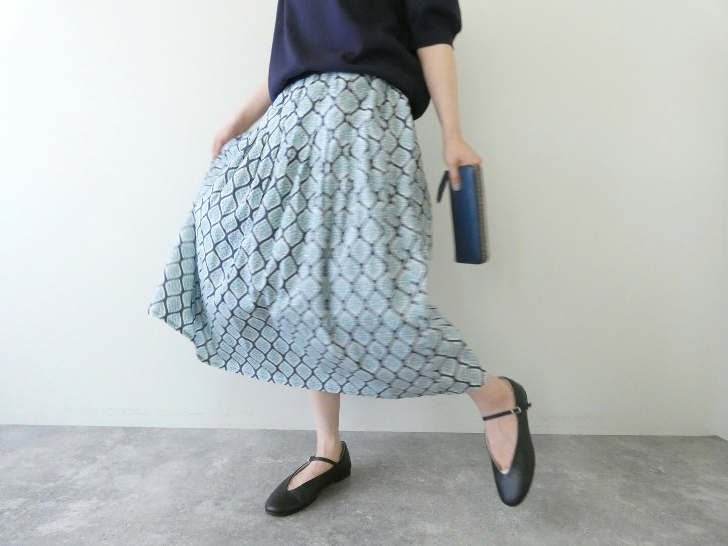 sosotto(ソソット) カスミソウプリントタックスカートの商品画像1