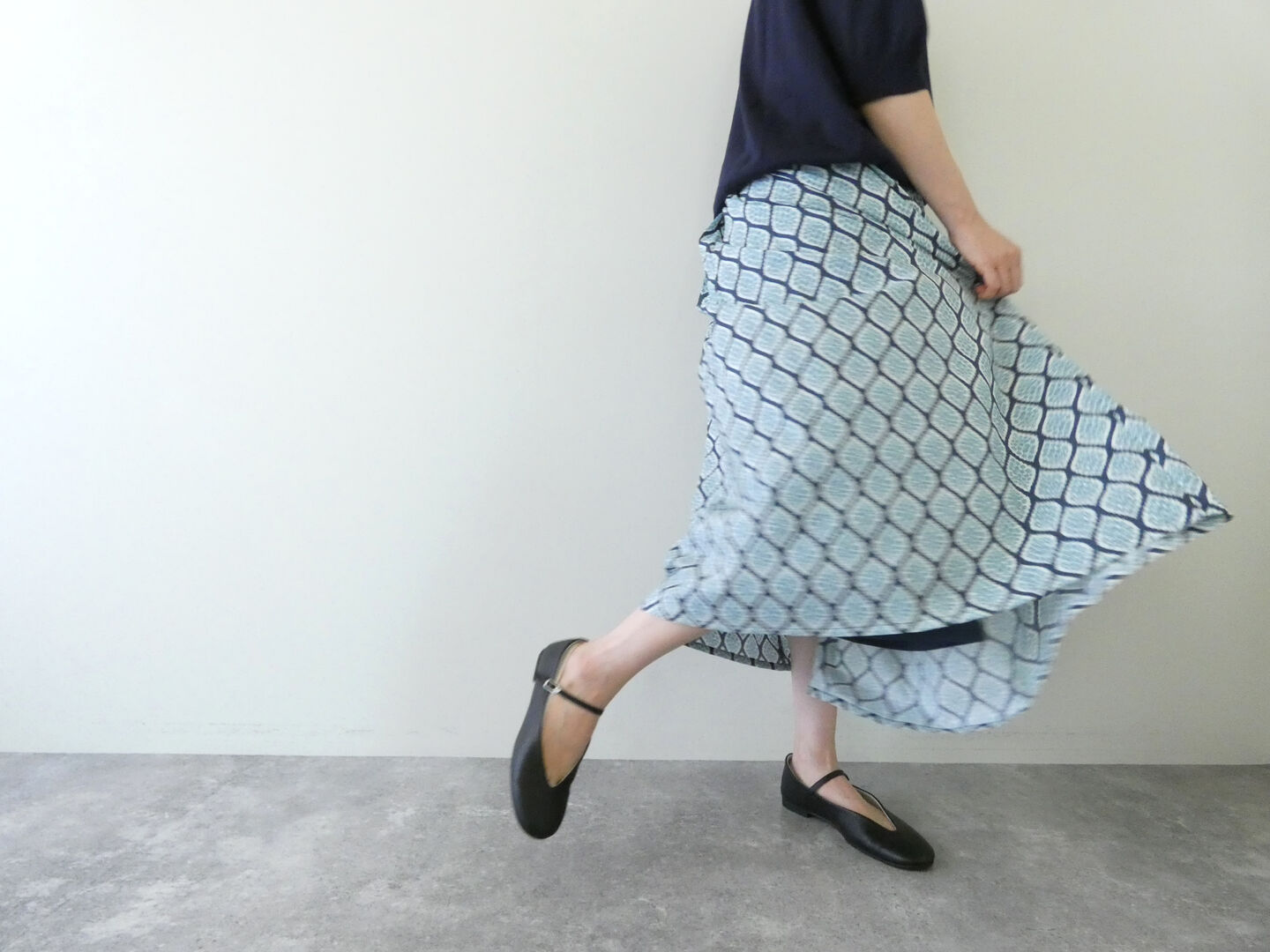 sosotto(ソソット) カスミソウプリントタックスカートの商品画像7