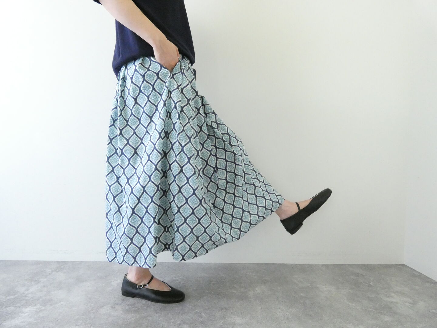 sosotto(ソソット) カスミソウプリントタックスカートの商品画像8