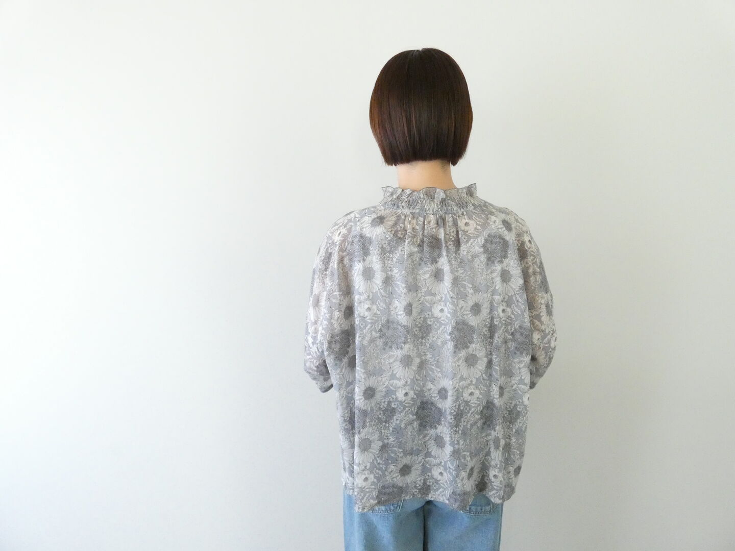 sosotto(ソソット) リバティシルフローン2WAYシャーリング6分袖ブラウスの商品画像12