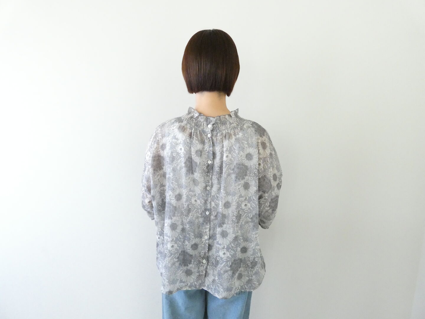sosotto(ソソット) リバティシルフローン2WAYシャーリング6分袖ブラウスの商品画像7