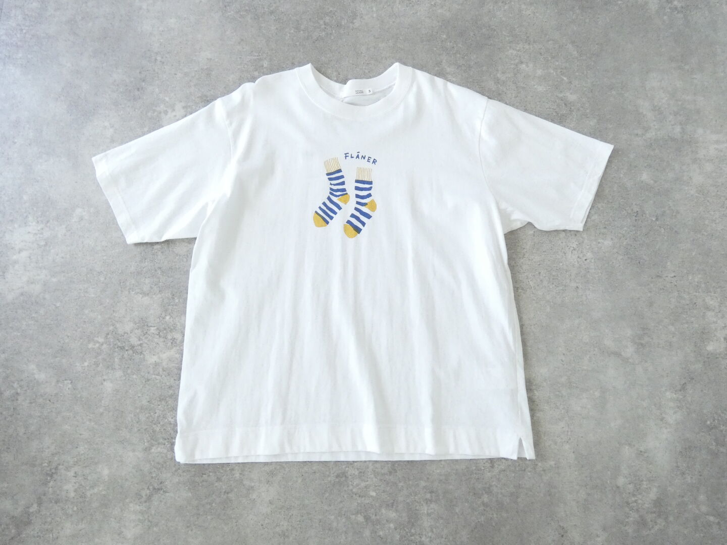 NATURAL LAUNDRY(ナチュラルランドリー) カラー天竺ソックスプリント半袖Tの商品画像3