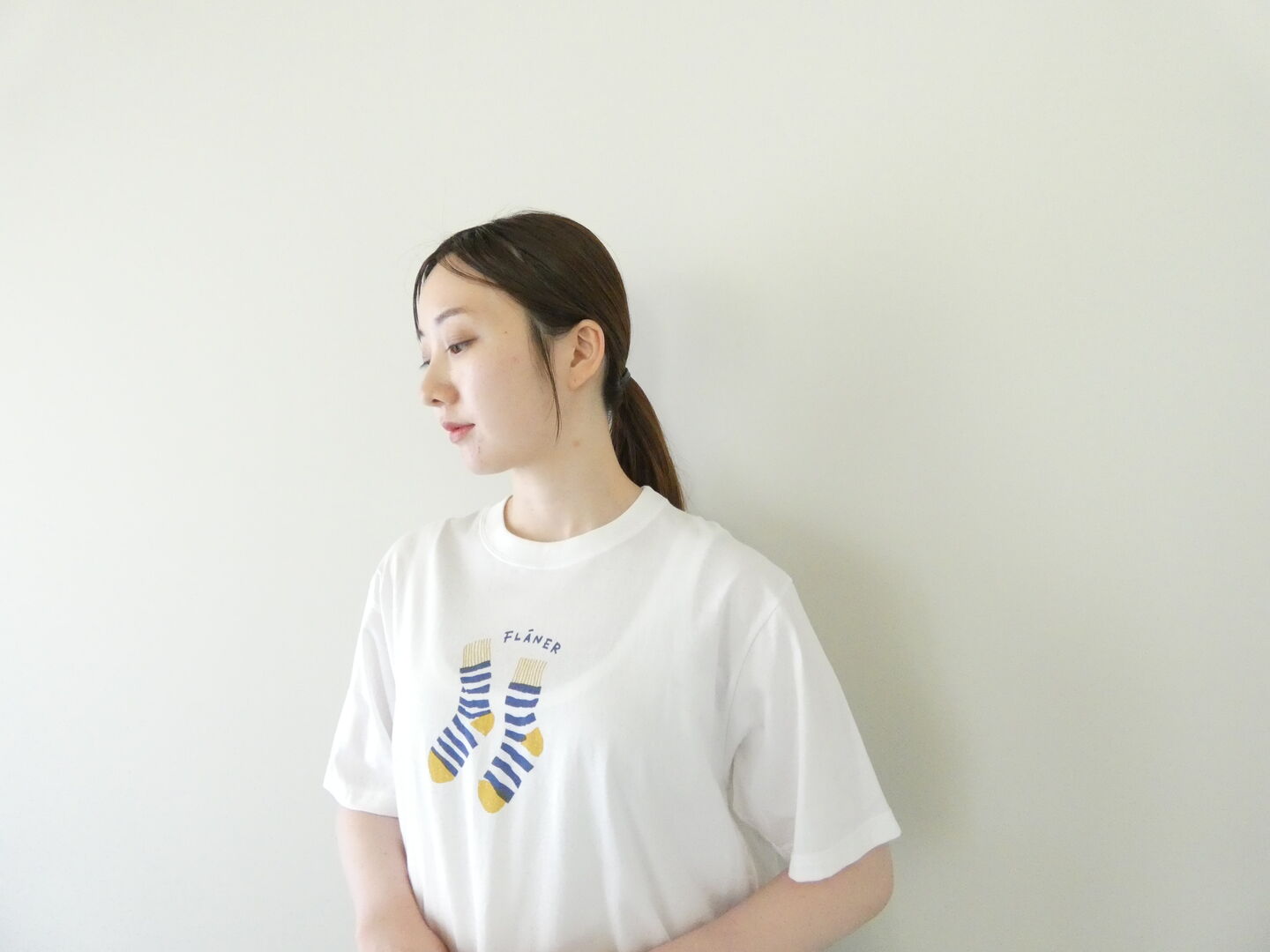 NATURAL LAUNDRY(ナチュラルランドリー) カラー天竺ソックスプリント半袖Tの商品画像4