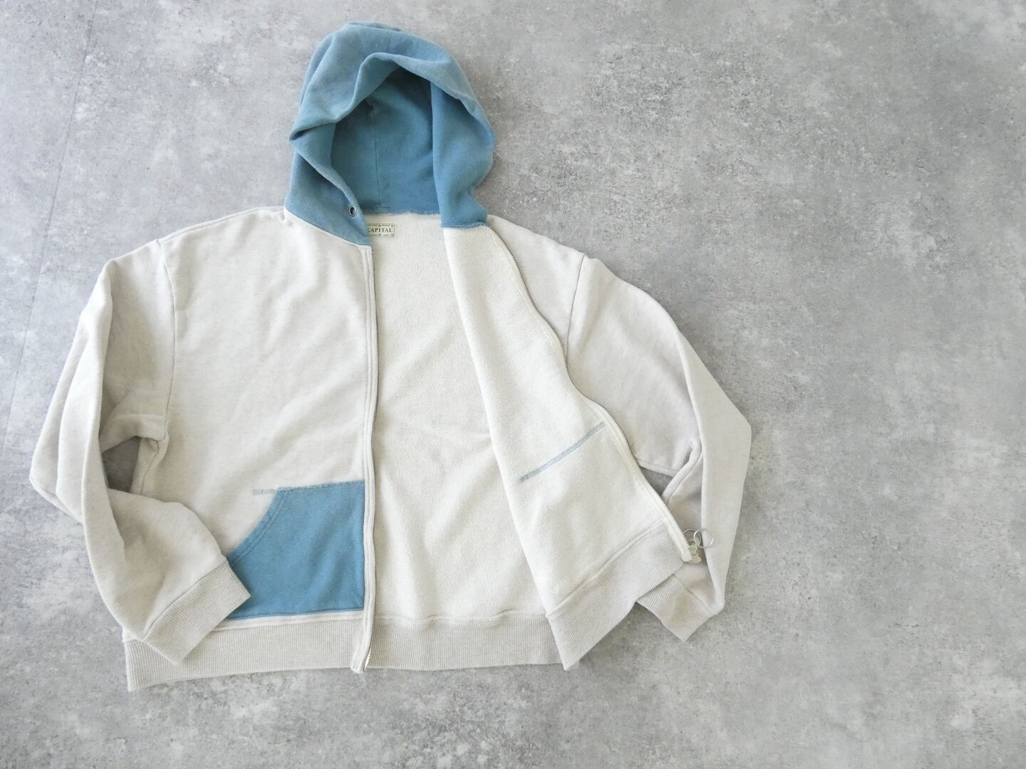 KAPITAL(キャピタル) TOP裏毛2TONE ZIP UP GYMパーカーの商品画像13