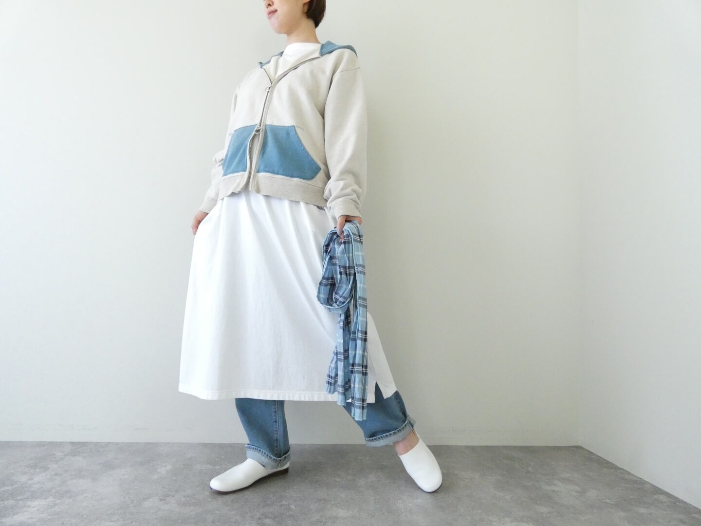 KAPITAL(キャピタル) TOP裏毛2TONE ZIP UP GYMパーカーの商品画像8