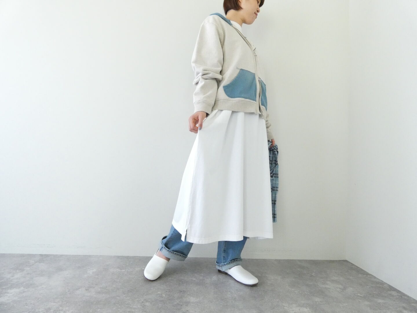 KAPITAL(キャピタル) TOP裏毛2TONE ZIP UP GYMパーカーの商品画像9