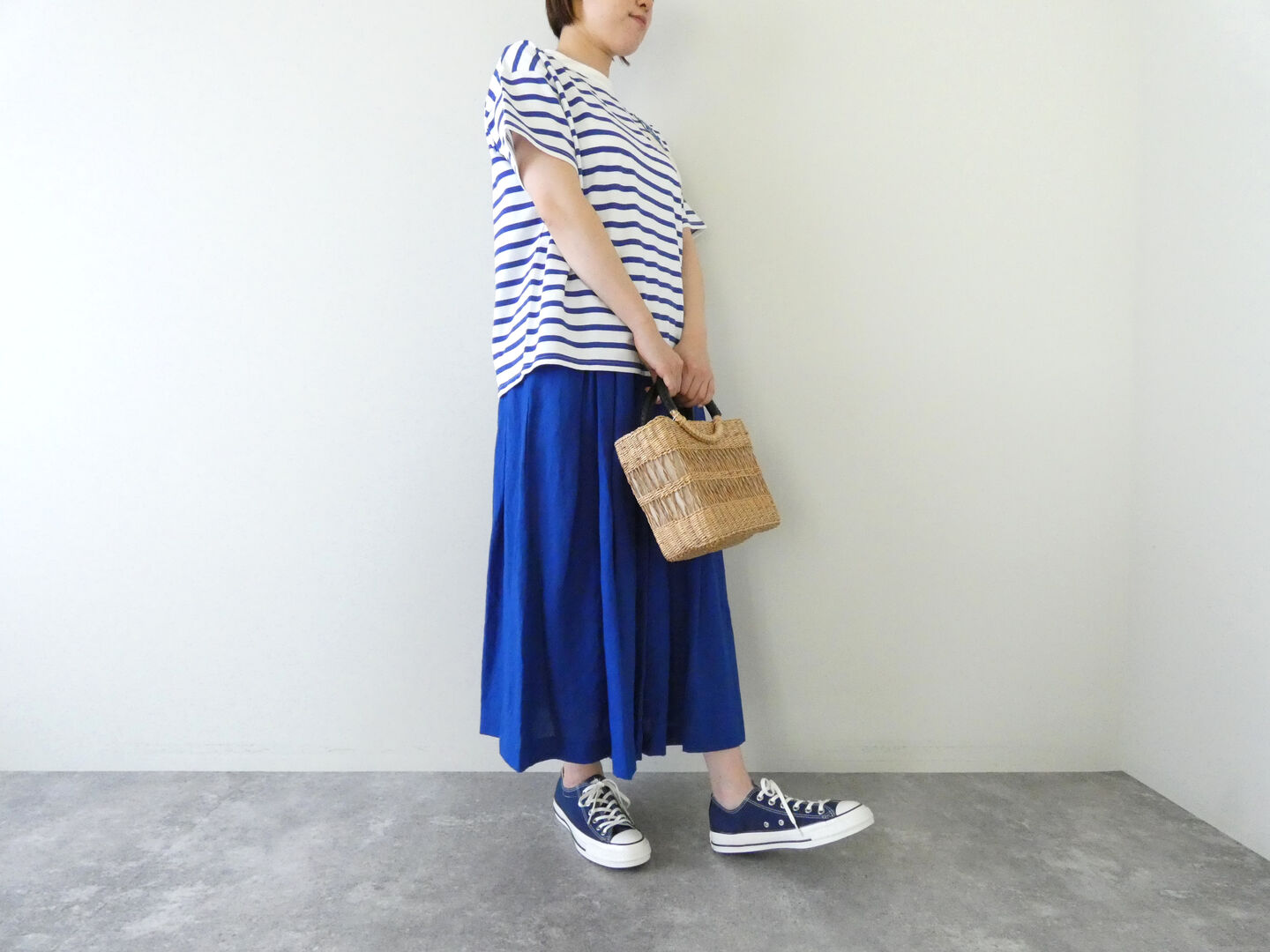 快晴堂(かいせいどう) HAYATE マリンボーダーワッペンペタペタ半袖Tシャツの商品画像1