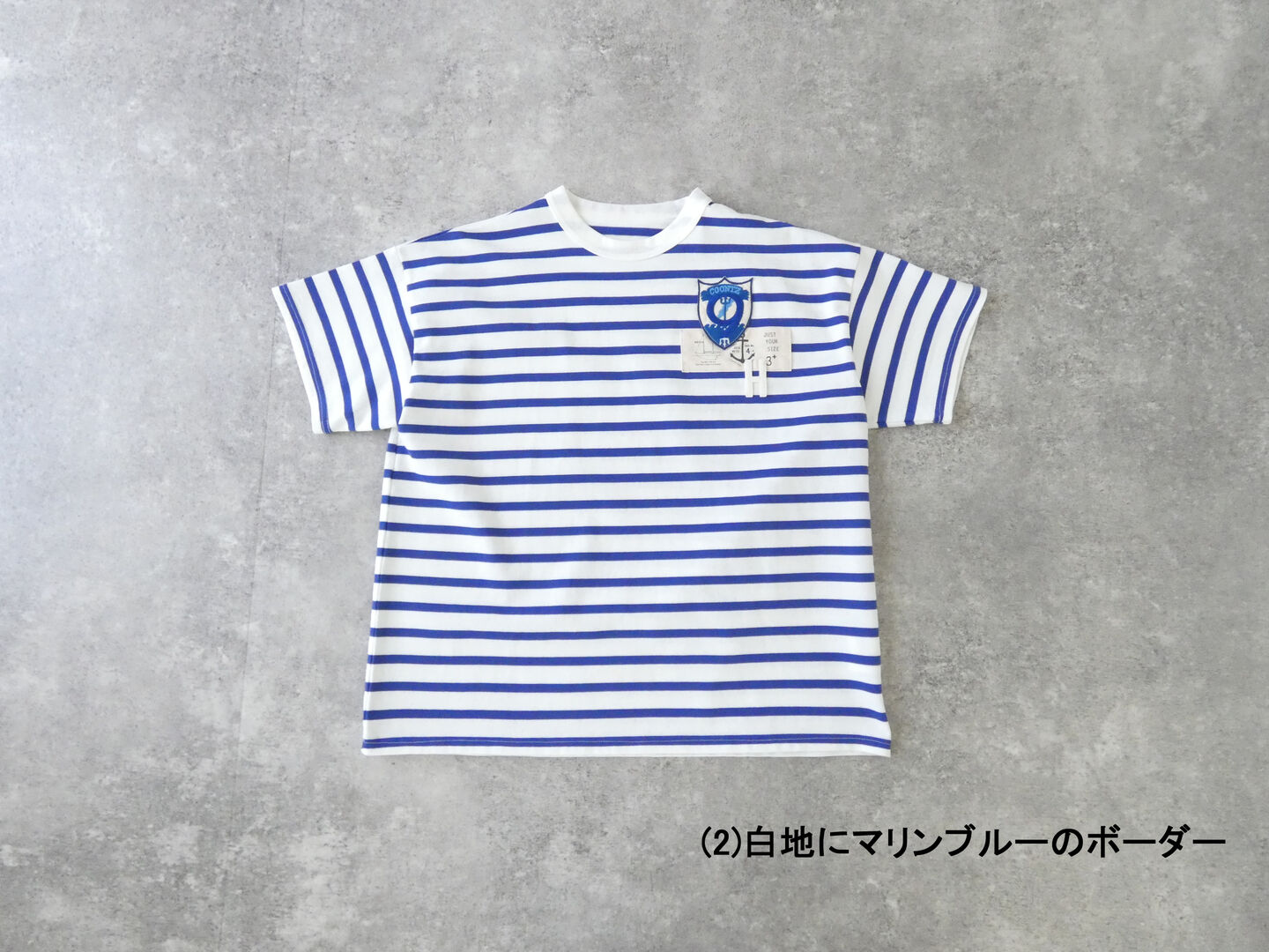 快晴堂(かいせいどう) HAYATE マリンボーダーワッペンペタペタ半袖Tシャツの商品画像11
