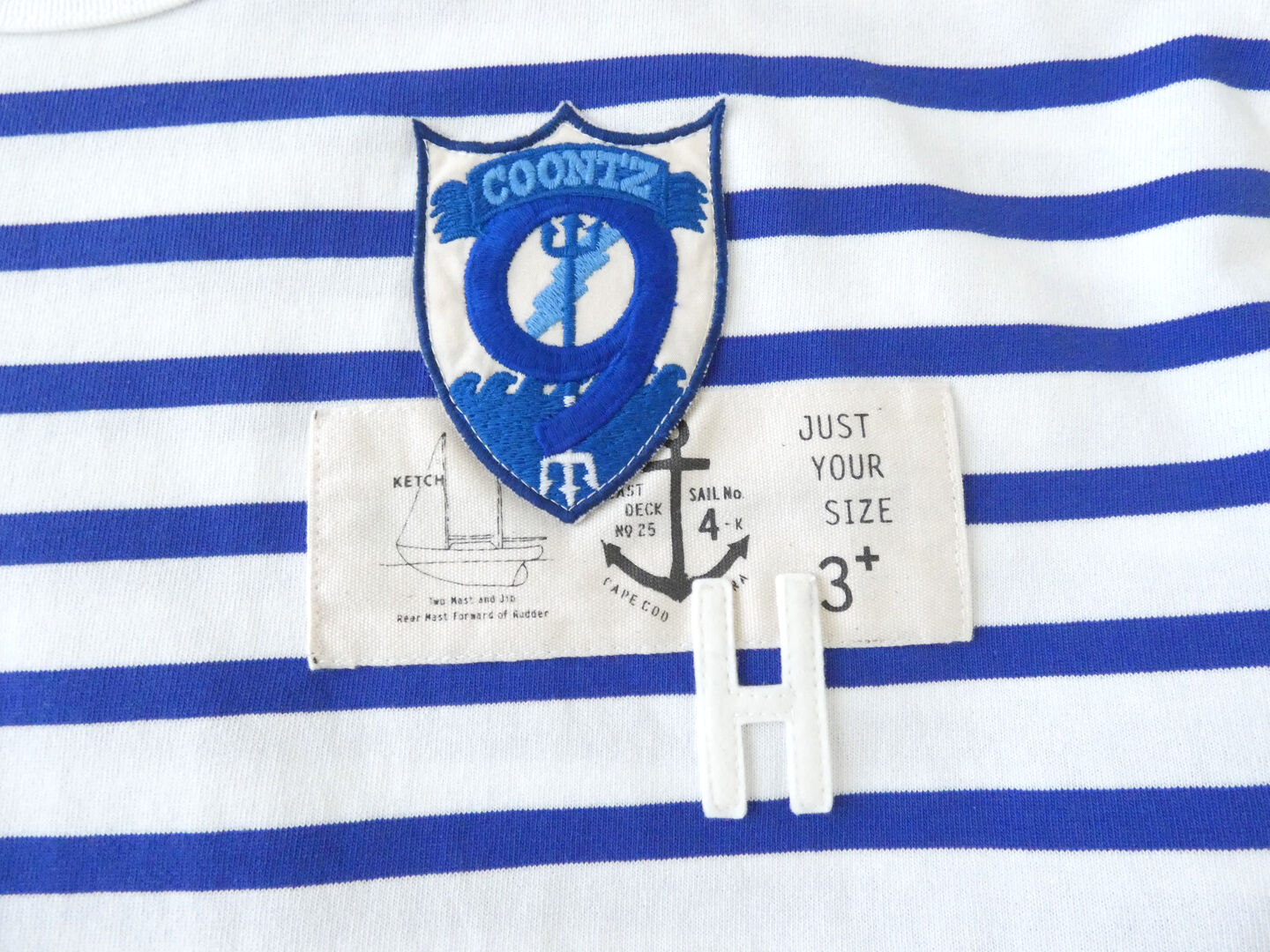 快晴堂(かいせいどう) HAYATE マリンボーダーワッペンペタペタ半袖Tシャツの商品画像19
