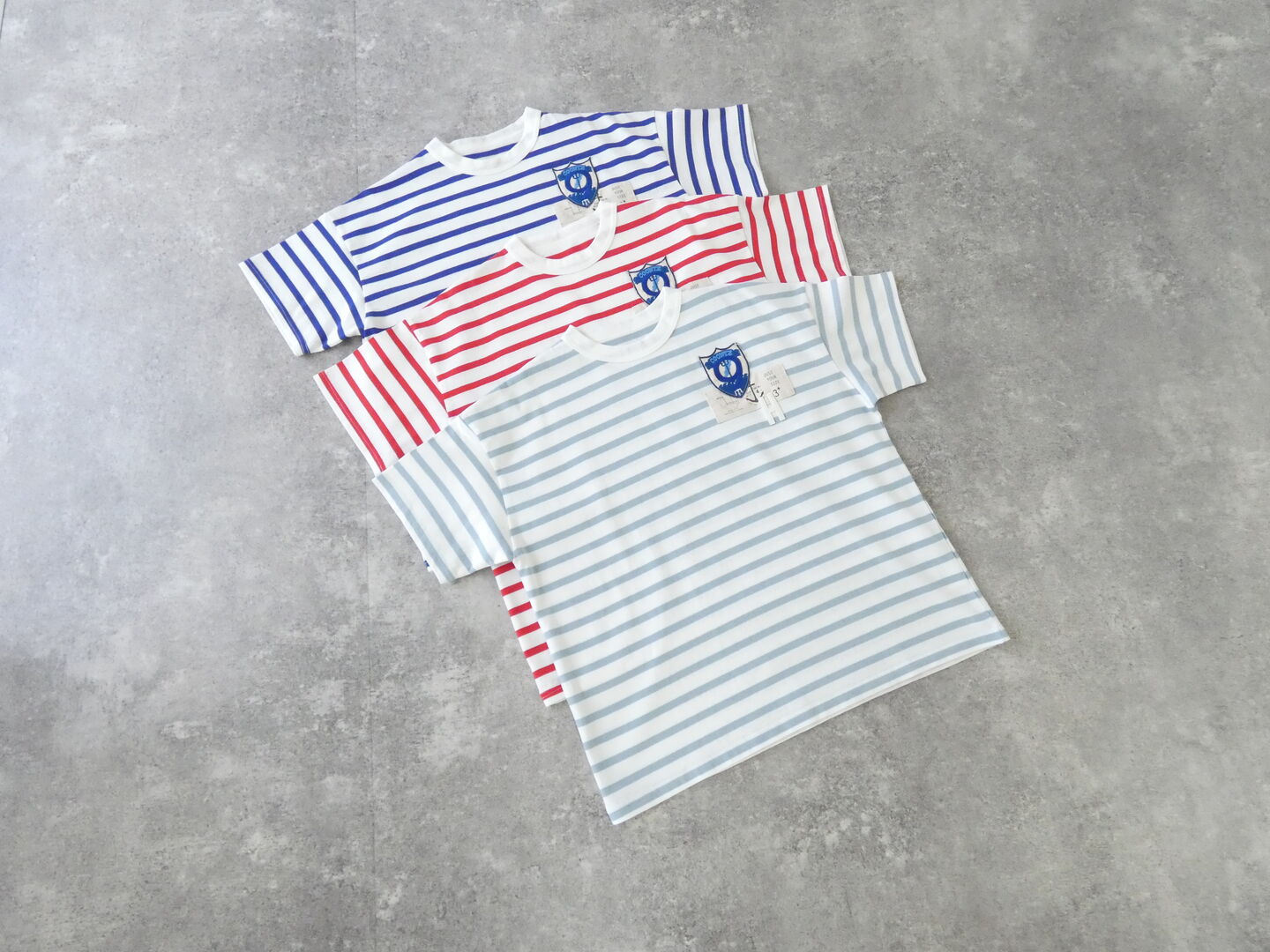 快晴堂(かいせいどう) HAYATE マリンボーダーワッペンペタペタ半袖Tシャツの商品画像3