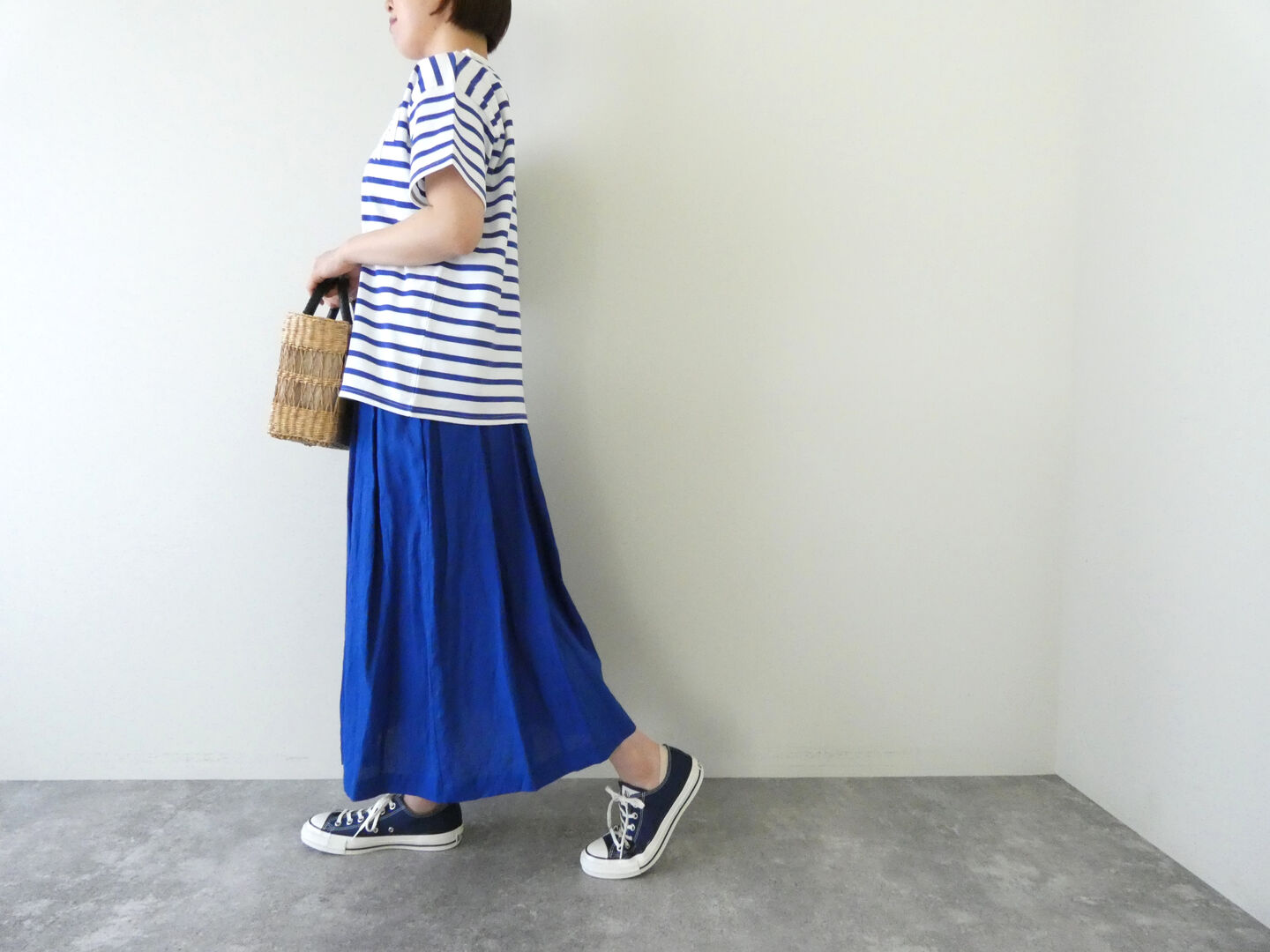 快晴堂(かいせいどう) HAYATE マリンボーダーワッペンペタペタ半袖Tシャツの商品画像5