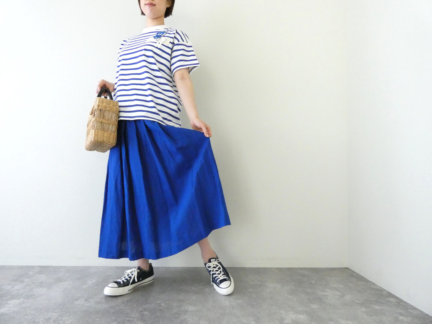快晴堂(かいせいどう) HAYATE マリンボーダーワッペンペタペタ半袖Tシャツの商品画像6