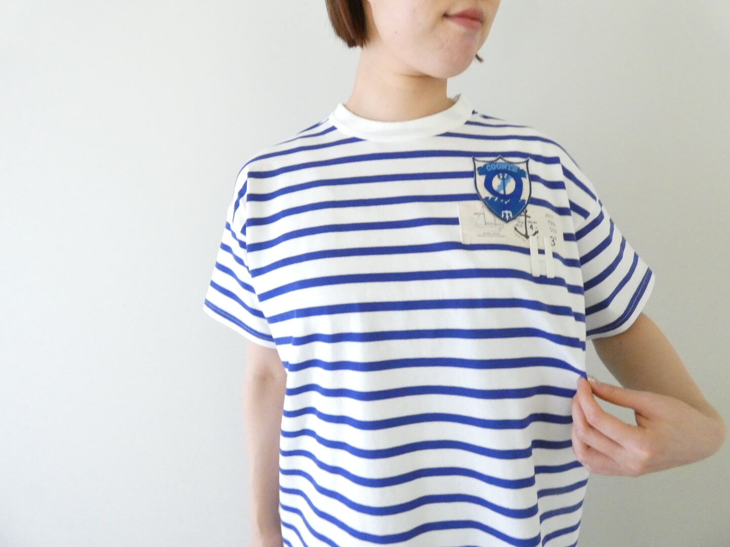 快晴堂(かいせいどう) HAYATE マリンボーダーワッペンペタペタ半袖Tシャツの商品画像7