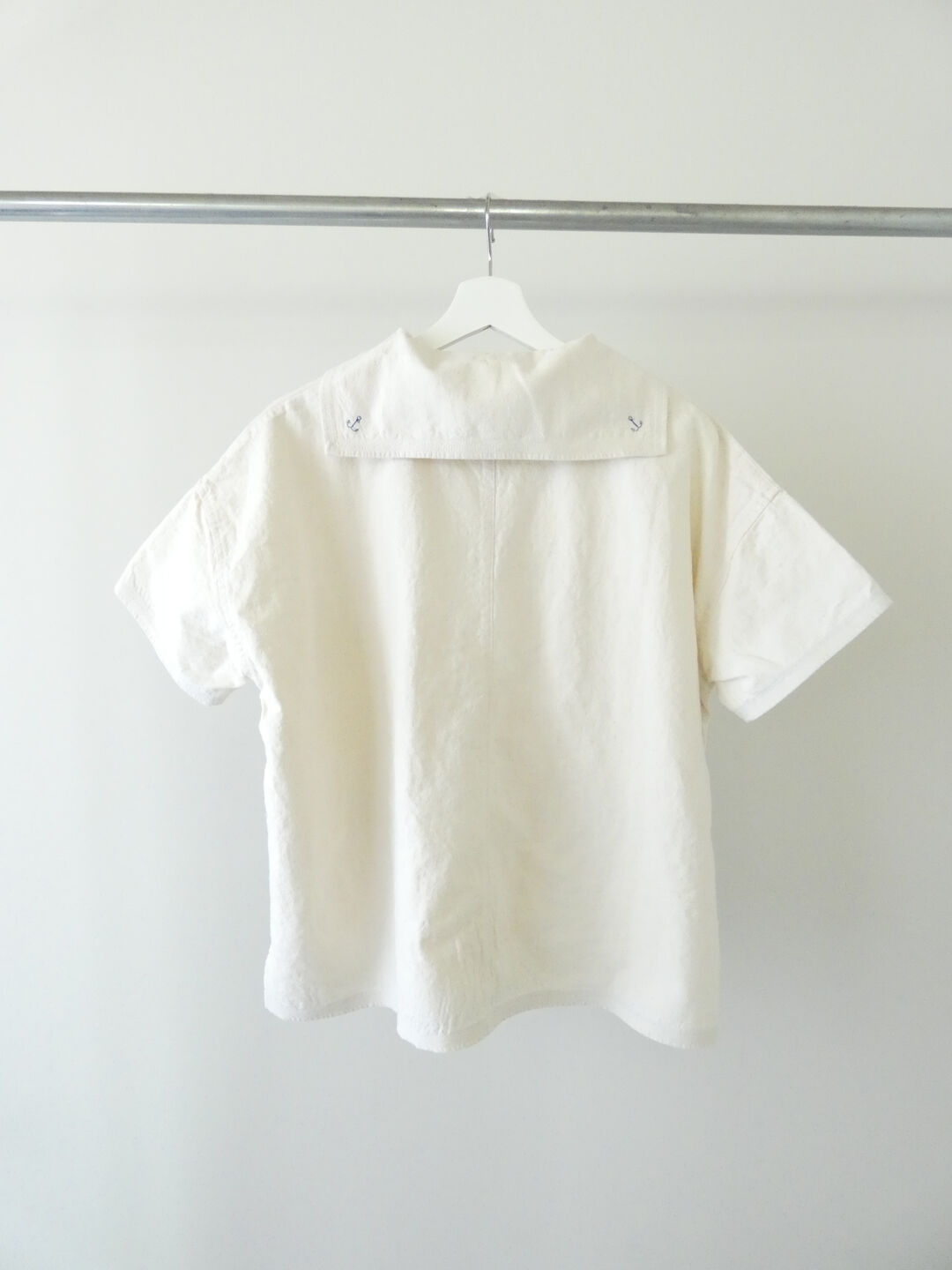 快晴堂(かいせいどう) Girl’s・マリンステンシルプリントセーラー衿半袖シャツの商品画像14