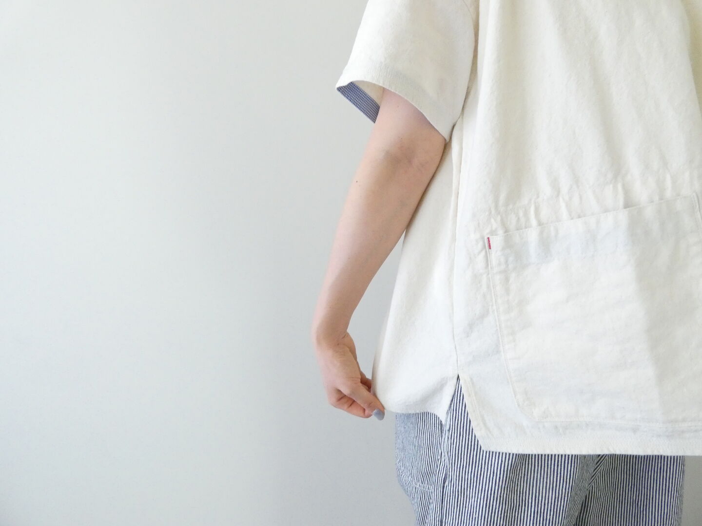 快晴堂(かいせいどう) Girl’s・マリンステンシルプリントセーラー衿半袖シャツの商品画像7