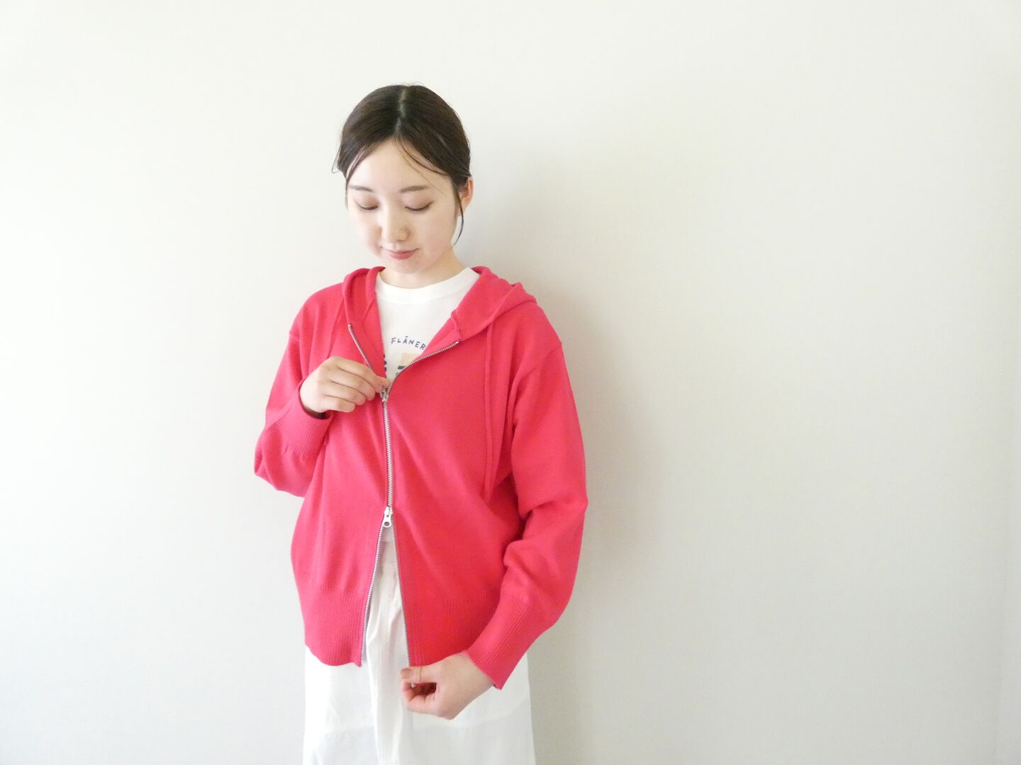 mao made(マオメイド) やわらかコットンお袖ゆったりWジップパーカの商品画像1