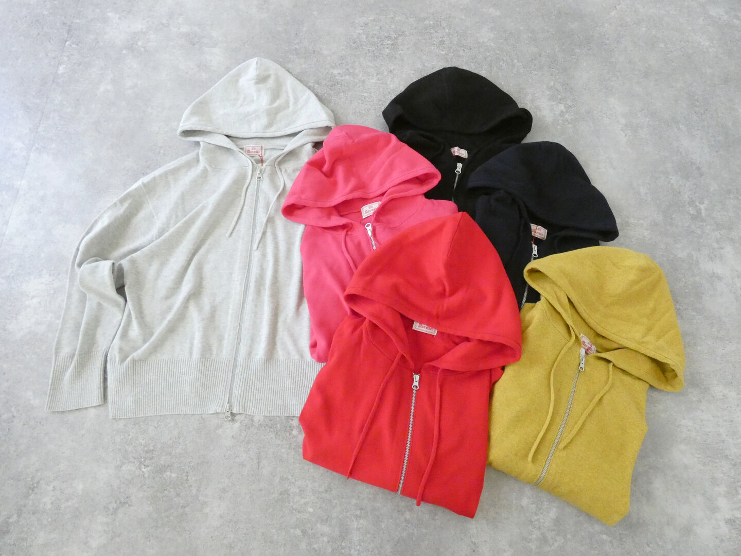mao made(マオメイド) やわらかコットンお袖ゆったりWジップパーカの商品画像3