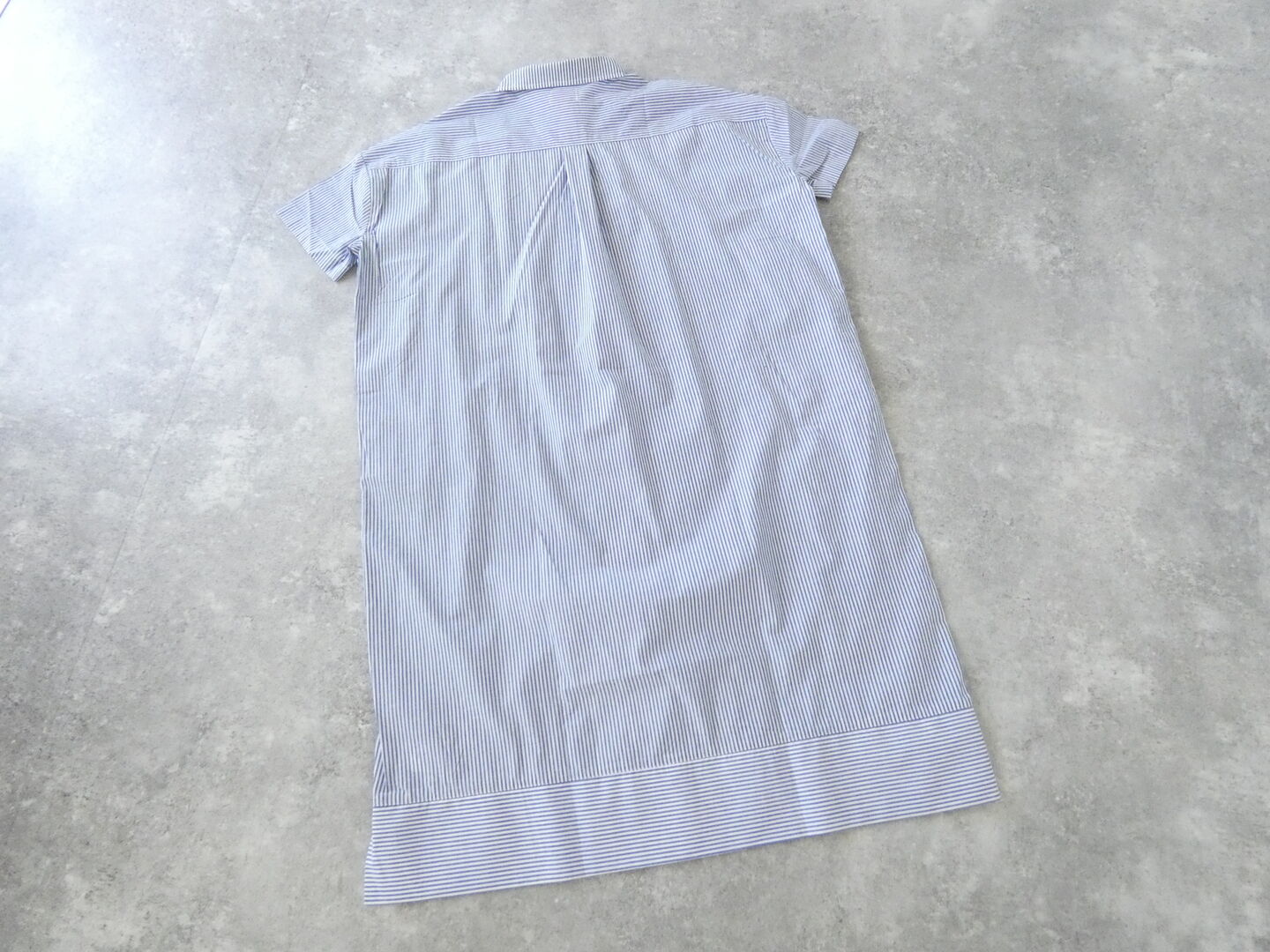 mao made(マオメイド) ストライプ×配色ニットボタンレギュラーカラーワンピースの商品画像14