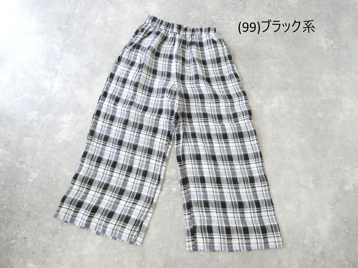mao made(マオメイド) リネンBIGチェックワイドパンツの商品画像28